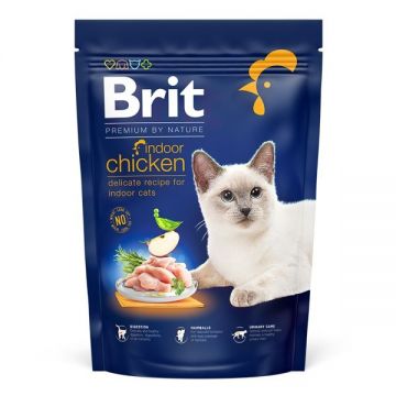 Brit Premium by Nature Cat Indoor Chicken, 800 g la reducere