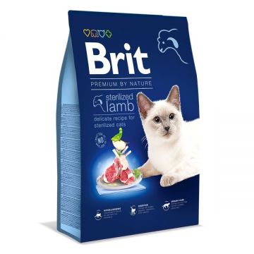 Brit Premium by Nature Cat Sterilized Lamb, 8 kg la reducere