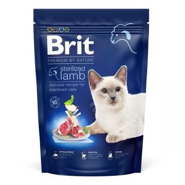 Brit Premium by Nature Cat Sterilized Lamb, 800 g la reducere