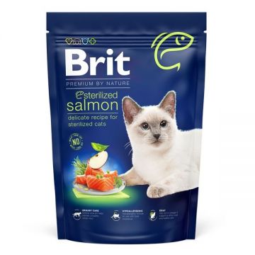 Brit Premium by Nature Cat Sterilized Salmon, 800 g la reducere