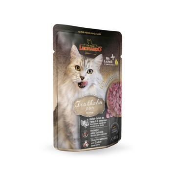 LEONARDO Finest Selection hrana umeda pisici, carne de curcan 16 x 85 g