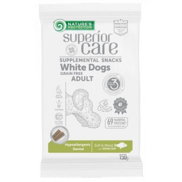 Nature's Protection Dog Snack Superior Care Hypoallergenic Dental with White Fish, 150 g de firma originala