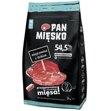 PAN MIĘSKO Hrana uscata caini adulti talie foarte mare, cu mistret 3 kg