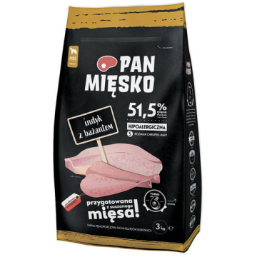 PAN MIĘSKO Hrana uscata pentru cainia adulti talie mica, cu fazan si curcan 3 kg