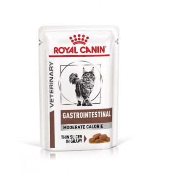 ROYAL CANIN Gastrointestinal Moderate Calorie, dieta veterinara pisici, sistem digestiv, (in sos), 85 g