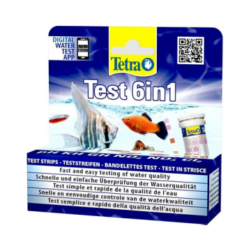 TETRA Test 6in1 Test de apa pentru a verifica rapid/usor calitatea apei din acvariu 10 buc.