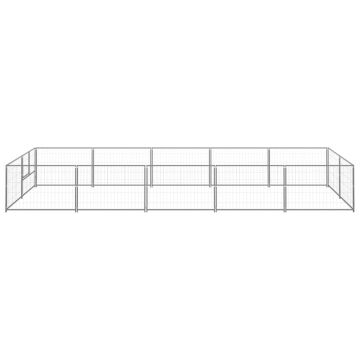 vidaXL Padoc pentru câini, argintiu, 10 m², oțel
