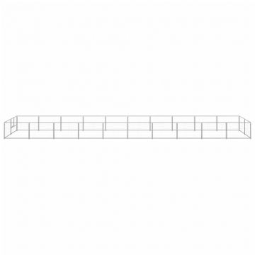 vidaXL Padoc pentru câini, argintiu, 20 m², oțel