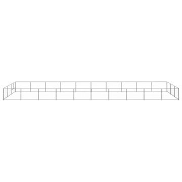 vidaXL Padoc pentru câini, argintiu, 30 m², oțel