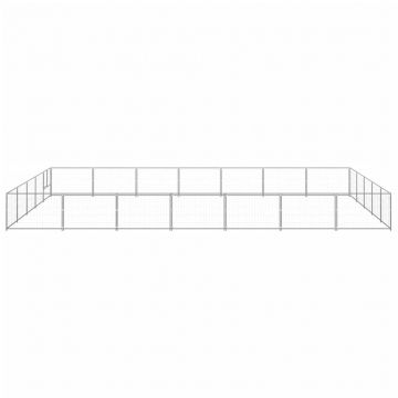 vidaXL Padoc pentru câini, argintiu, 35 m², oțel