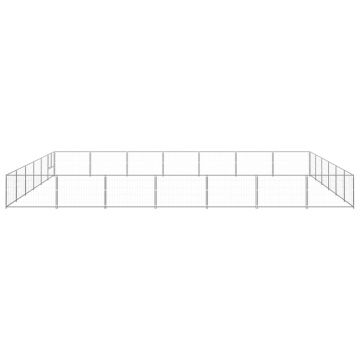 vidaXL Padoc pentru câini, argintiu, 42 m², oțel