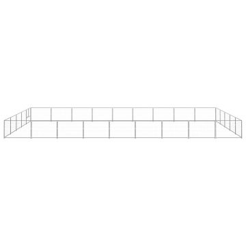 vidaXL Padoc pentru câini, argintiu, 45 m², oțel