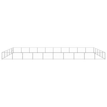 vidaXL Padoc pentru câini, argintiu, 50 m², oțel