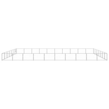 vidaXL Padoc pentru câini, argintiu, 70 m², oțel