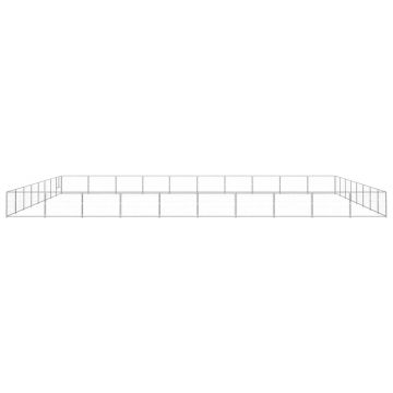 vidaXL Padoc pentru câini, argintiu, 80 m², oțel