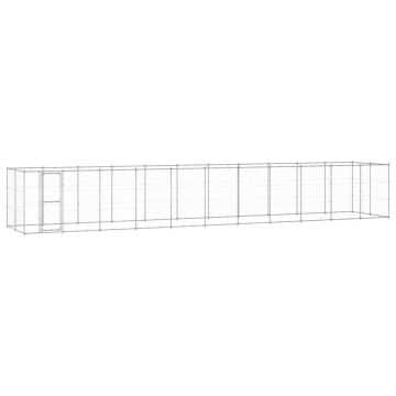 vidaXL Padoc pentru câini de exterior, 26,62 m², oțel galvanizat