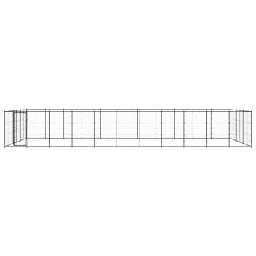 vidaXL Padoc pentru câini de exterior, 79,86 m², oțel