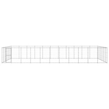 vidaXL Padoc pentru câini de exterior, 79,86 m², oțel galvanizat