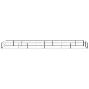 vidaXL Padoc pentru câini, negru, 20 m², oțel