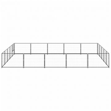 vidaXL Padoc pentru câini, negru, 25 m², oțel