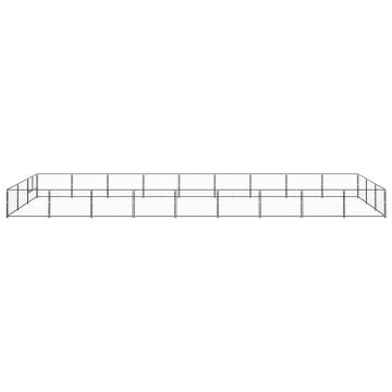 vidaXL Padoc pentru câini, negru, 27 m², oțel