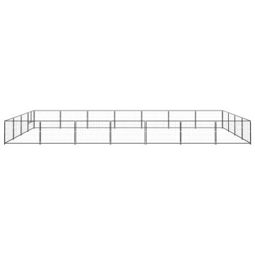 vidaXL Padoc pentru câini, negru, 28 m², oțel