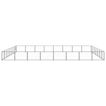 vidaXL Padoc pentru câini, negru, 56 m², oțel