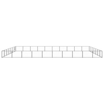 vidaXL Padoc pentru câini, negru, 70 m², oțel