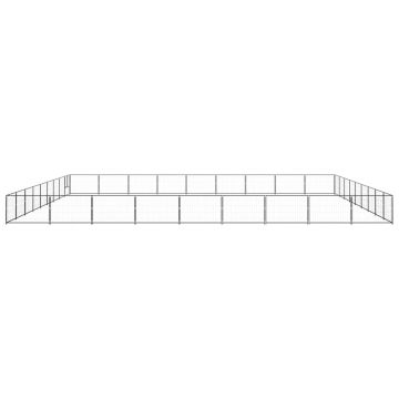 vidaXL Padoc pentru câini, negru, 81 m², oțel