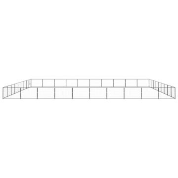 vidaXL Padoc pentru câini, negru, 90 m², oțel