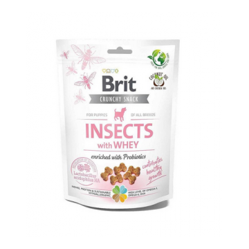 BRIT Care Dog Crunchy Cracker Puppy Insect 200 g recompense pentru caini juniori, cu insecte