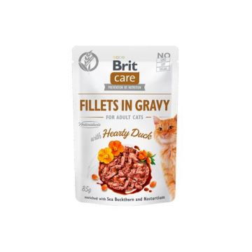 BRIT Care Fillets in gravy Set hrana umeda pentru pisici, cu rata in sos 24 x 85 g BRIT Care Fillets in gravy Set hrana umeda pentru pisici, cu rata in sos 24 x 85 g