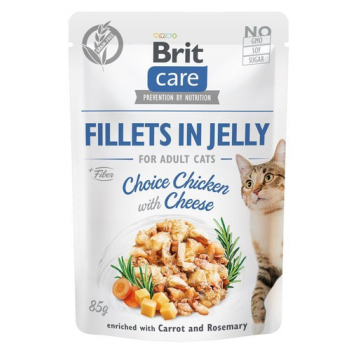 BRIT Care Fillets in Jelly Choice Set hrana umeda pentru pisici, cu curcan si branza in aspic 24 x 85 g BRIT Care Fillets in Jelly Choice Set hrana umeda pentru pisici, cu curcan si branza in aspic 24 x 85 g