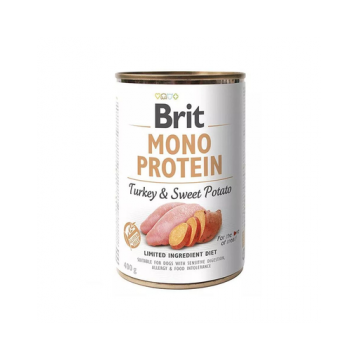 BRIT Mono Protein Turkey&Sweet Potato 6 x 400 g hrana umeda pentru caini, monoproteica, curcan si cartof dulce BRIT Mono Protein Turkey&Sweet Potato 6 x 400 g hrana umeda pentru caini, monoproteica, curcan si cartof dulce