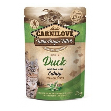 CARNILOVE Cat Duck&Catnip 24 x 85 g hrana umeda pentru pisici, rata si iarba pisicii (catnip)