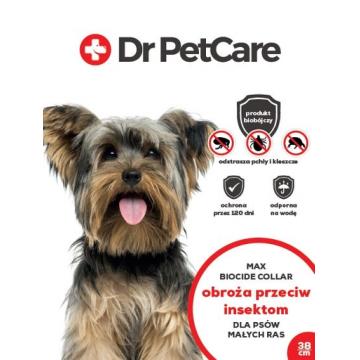 Dr PetCare MAX Biocide Collar Zgarda impotriva puricilor si capuselor, pentru caini talie mica 38 cm 2 buc. Dr PetCare MAX Biocide Collar Zgarda impotriva puricilor si capuselor, pentru caini talie mica 38 cm 2 buc.