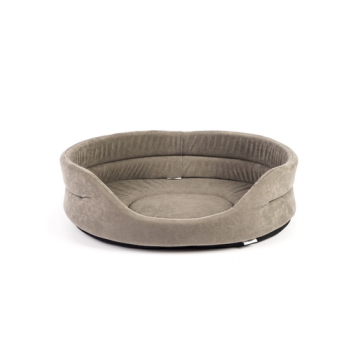 FERA Pat oval pentru caini, gri L 66 x 55 x 17 cm