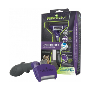 FURMINATOR Undercoat deShedding pentru pisici cu parul lung M/L