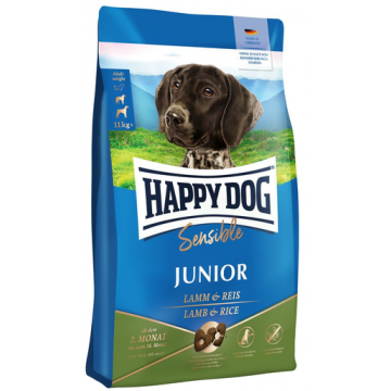 HAPPY DOG Sensible Junior Hrana uscata pentru caini junior cu sistem digestiv sensibil, cu miel 10 kg