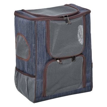 PawHut rucsac pentru caini si pisici 35x28.5x45 cm, albastru | AOSOM RO
