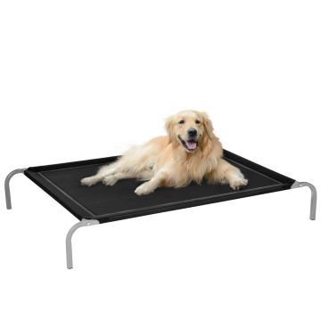 PawHut Saltea pliabila pentru caini, spatii interioare si exterioare, material care permite trecerea aerului, 130x90x20cm, pana la 32kg