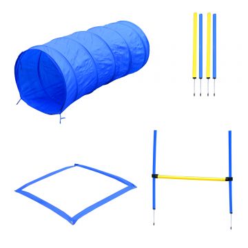 PawHut Kit Agility pentru Câini, Set Complet cu Slalom, Tunel și Sărituri, Echipament de Antrenament pentru Agilitate | Aosom Romania