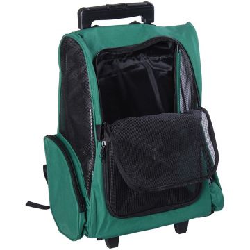 PawHut Trolley Rucsac Verde pentru Călătorii cu Animale de Companie, Confortabil și Sigur | Aosom Romania de firma originala