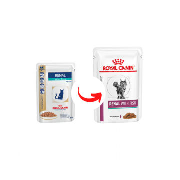 ROYAL CANIN Renal Feline Fish hrana umeda dietetica pentru pisici cu insuficienta renala cronica, cu peste 24 x 85 g