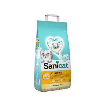 SANICAT Clumping 10 L asternut din bentonita pentru litiera pisicilor, fara miros