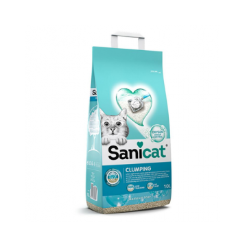 SANICAT Clumping 10 L nisip litiera pisici, din bentonita