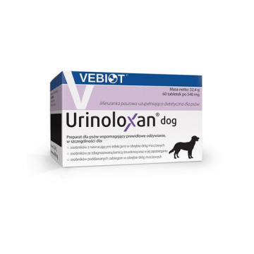 VEBIOT Urinoloxan Dog 60 tab. supliment pentru caini cu afectiuni ale tractului urinar
