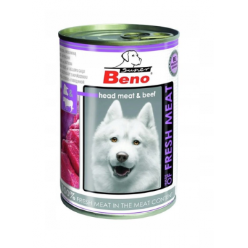 BENEK Super BENO Hrana umeda pentru caini adulti, cu carne de vita 400 g