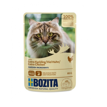 BOZITA Extra Chicken Hrana umeda pentru pisci adulte, cu pui in sos 85 g