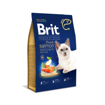 BRIT Cat Premium by Nature Adult salmon Hrana uscata pentru pisici adulte, cu somon 1,5 kg